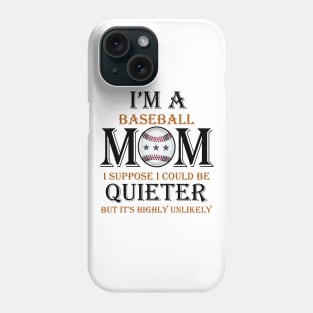 I am baseball mom Phone Case