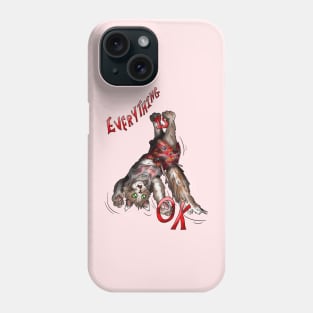 wise cat everything is ok Phone Case