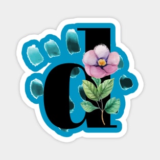 Capital letter D | Monogram, a Floral Letter Magnet