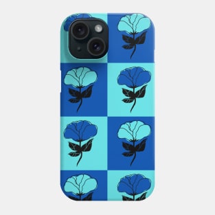 Blue Rose Flower Pattern Phone Case