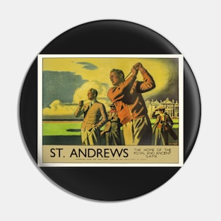 St Andrews Golf Lithograph Pin