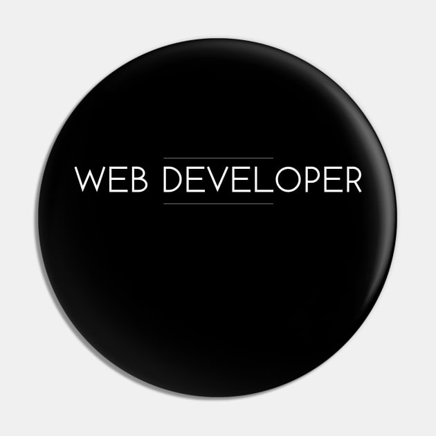 Web Developer Minimalist Design Pin by Studio Red Koala