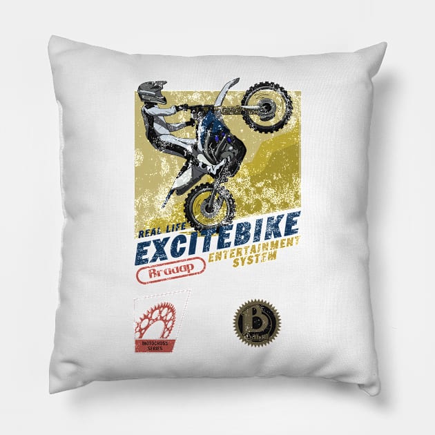 Real Life Excitebike Pillow by BAHMcreations