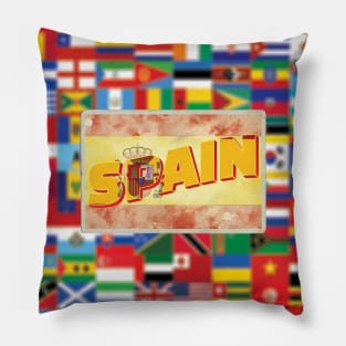 Spain Vintage style retro souvenir Pillow