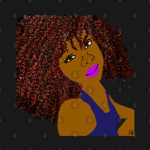 BrownSkin Curly Natural Hair Diva Queen by EllenDaisyShop