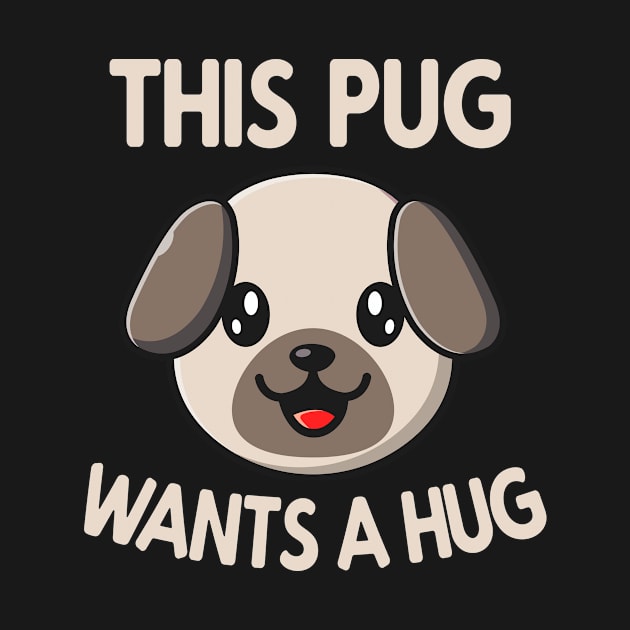 Pug Hug cute Dog by Foxxy Merch