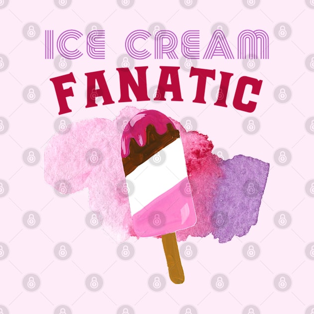 Ice cream fanatic pink and purple icy pole by Fiasco Designs