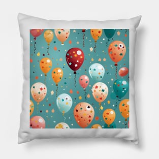 Happy Birthday Party Celebration Pattern 4 Pillow