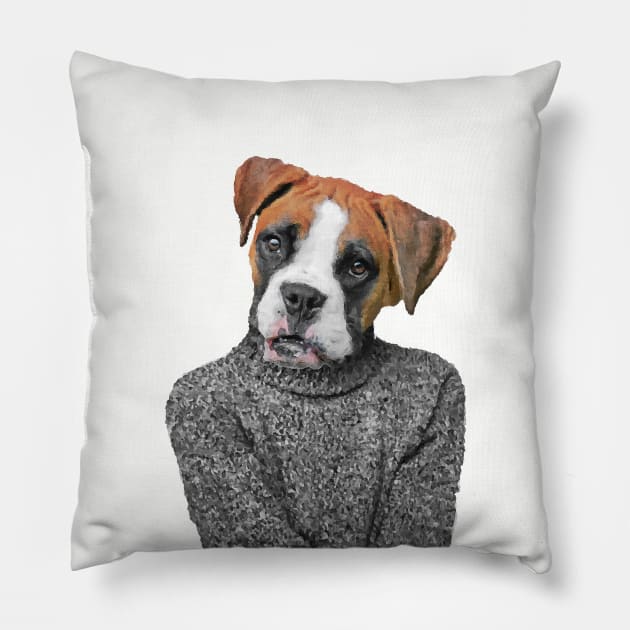 Shy Boxer Pillow by DarkMaskedCats