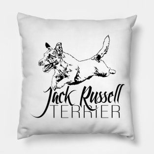 Funny Jack Russell Terrier dog portrait gift Pillow