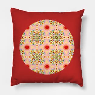 Groovy Carousel Mandala Pillow