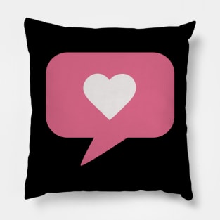 Heart Speech Bubble Pillow