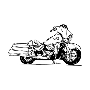 Motorcycle Line Art T-Shirt