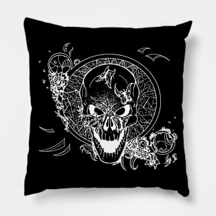 White Skull Pillow