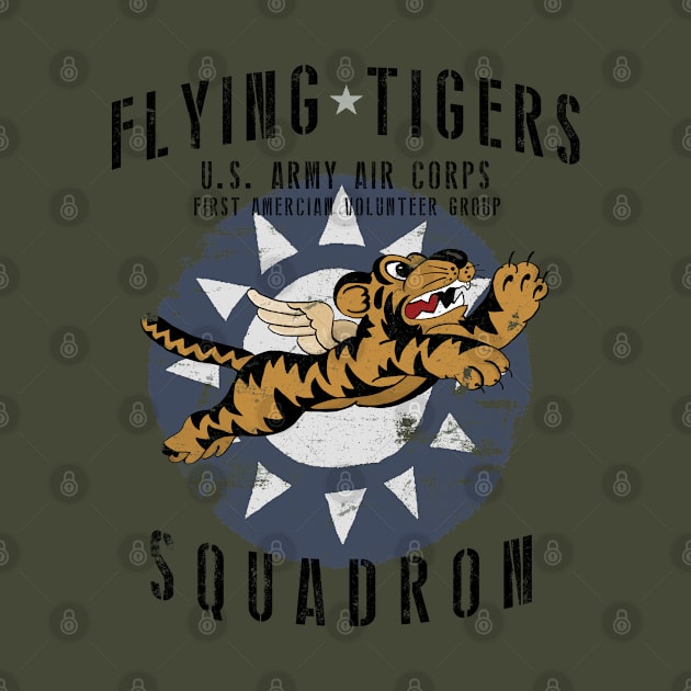 Flying Tigers Squadron Vintage WWII Design by DesignedForFlight
