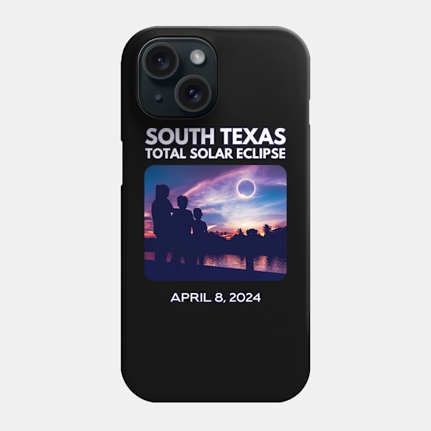 South Texas Front & Back Print Total Solar Eclipse 2024 Phone Case by Give Joy