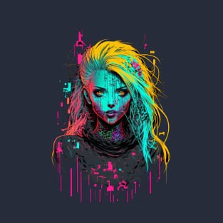 Cyberpunk Girl Smile T-Shirt