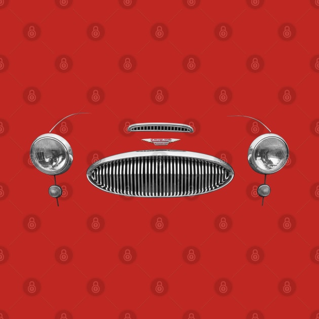 Austin Healey 3000 Mk2 1960s British classic car minimalist grille by soitwouldseem