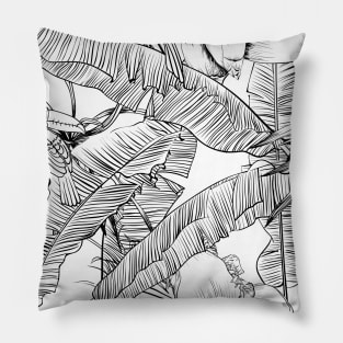 Seamless floral background with petunia toucan Pillow