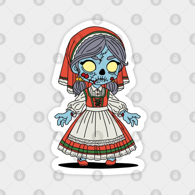 Cute Italian Zombie Magnet by H. R. Sinclair
