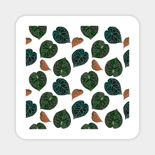 Tropical leaves pattern Magnet