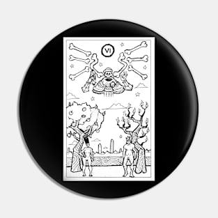 Black and White Tarot The Lovers Pin