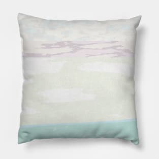 Ocean and sky, My backgrounds collage, clouds, sea, pastel, blue,art, decor, TeePublic Pillow