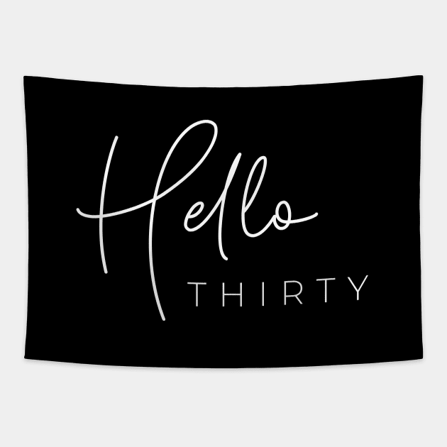 Hello 30 Tapestry by LemonBox