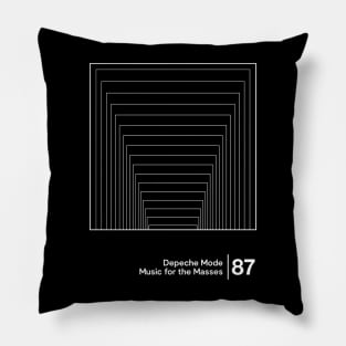 Music for the Masses - Minimalist Graphic Design Artwork Pillow