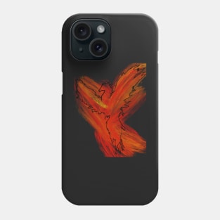 Abstract Dry brush phoenix Phone Case