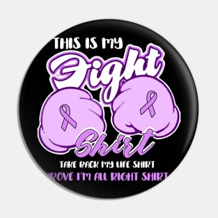 testicular cancer this is my fight shirt Pin