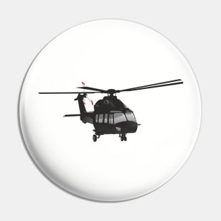 Black Helicopter Pin