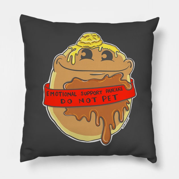 Emotional Support Pancake Pillow by wartoothdesigns