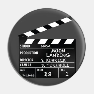 Moon Landing Clapperboard Pin