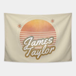 james taylor ll retro 80s moon Tapestry