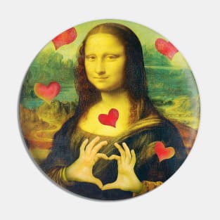 Mona Lisa Valentine Love Pin