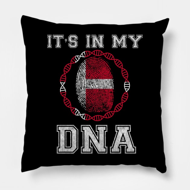 Denmark  It's In My DNA - Gift for Danish From Denmark Pillow by Country Flags