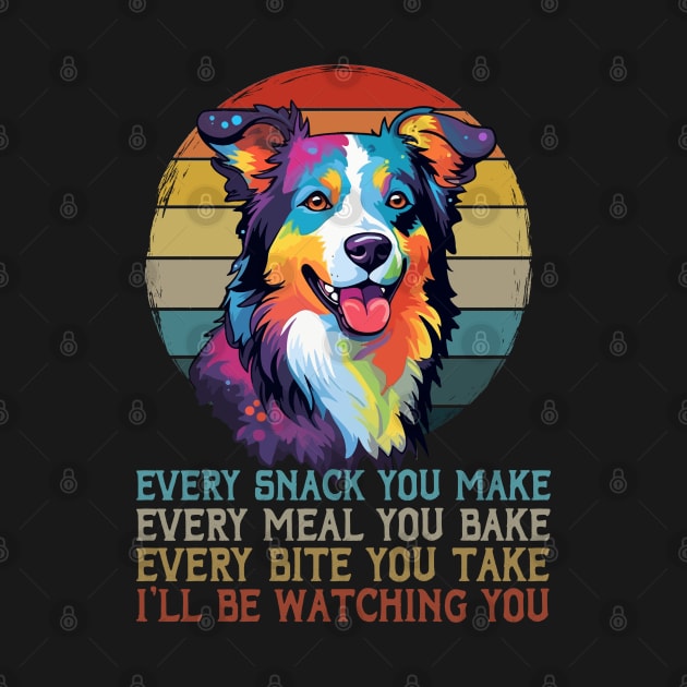 I'll Be Watching You Border Collie Bliss, Stylish Tee by Beetle Golf