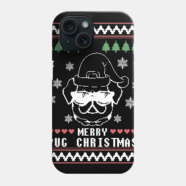 Merry pug Christmas Phone Case by ArtStopCreative