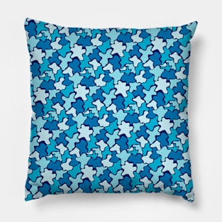 Blob Blues Pillow