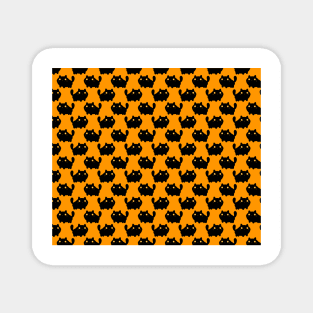 Cartoon Fat Black Cat Pattern Magnet