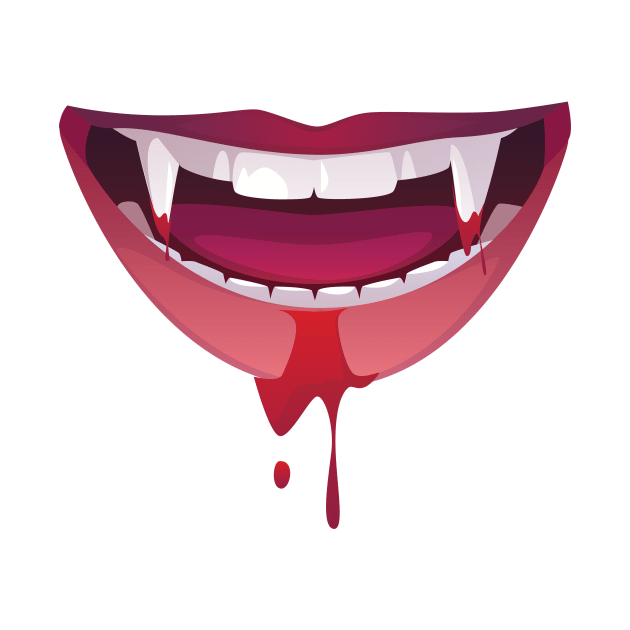 Vampire Mouth Mask Design, Vector, Artwork by xcsdesign