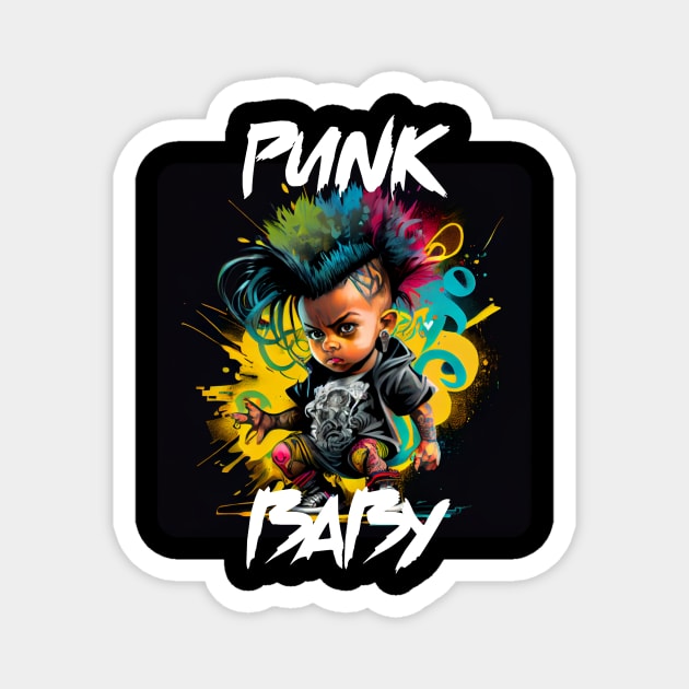 Graffiti Style - Cool Punk Baby 7 Magnet by PD-Store