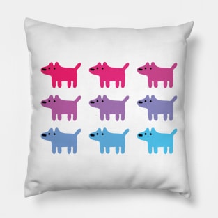 dogs colorful Pillow