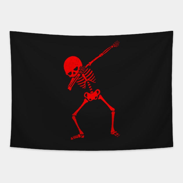 Red Dab Skeleton Tapestry by zeno27