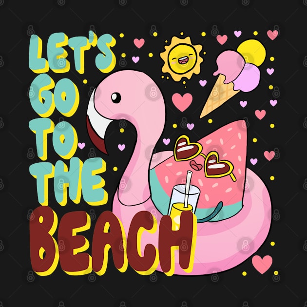 Let's go to the beach a cute and fun summer time design by Yarafantasyart