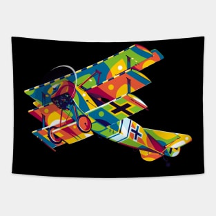 Fokker Dr I Flying in Pop Art Tapestry