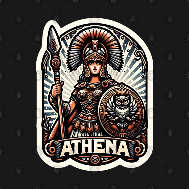 Athena: Majestic Greek Goddess of Wisdom and War by PuckDesign