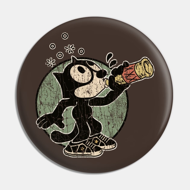 Felix The Cat // Beer Drinker Pin by Niko Neon