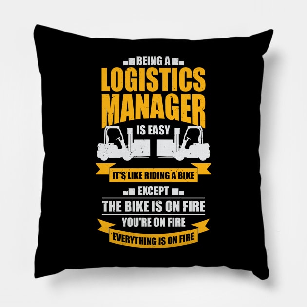 Funny Logistics Warehouse Manager Gift Pillow by Dolde08